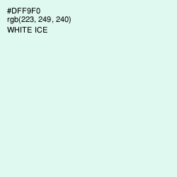 #DFF9F0 - White Ice Color Image